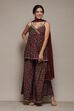 Maroon Cotton Printed Suit Set image number 0