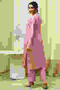 Coral Tissue Machine Embroidered Unstitched Suit Set image number 5