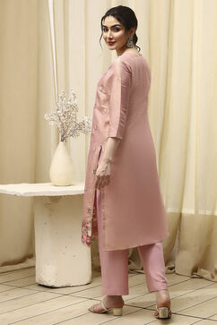 Coral Tissue Machine Embroidered Unstitched Suit Set image number 5