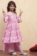 Lilac Cotton Garara Set image number 5