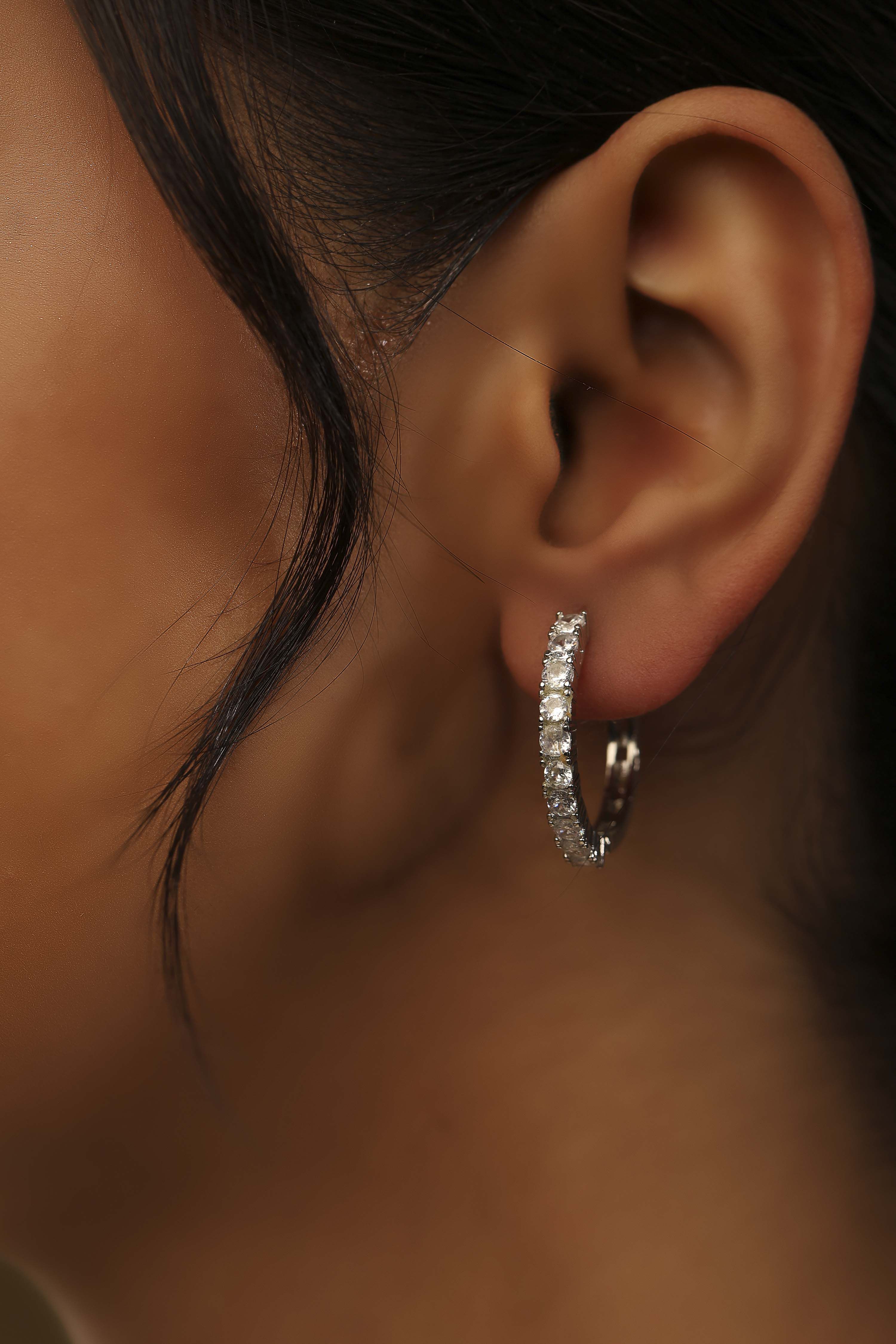 White Brass Hoops image number 1