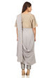 Wine Art Silk Anarkali Kurta Slim Pant Suit Set image number 4