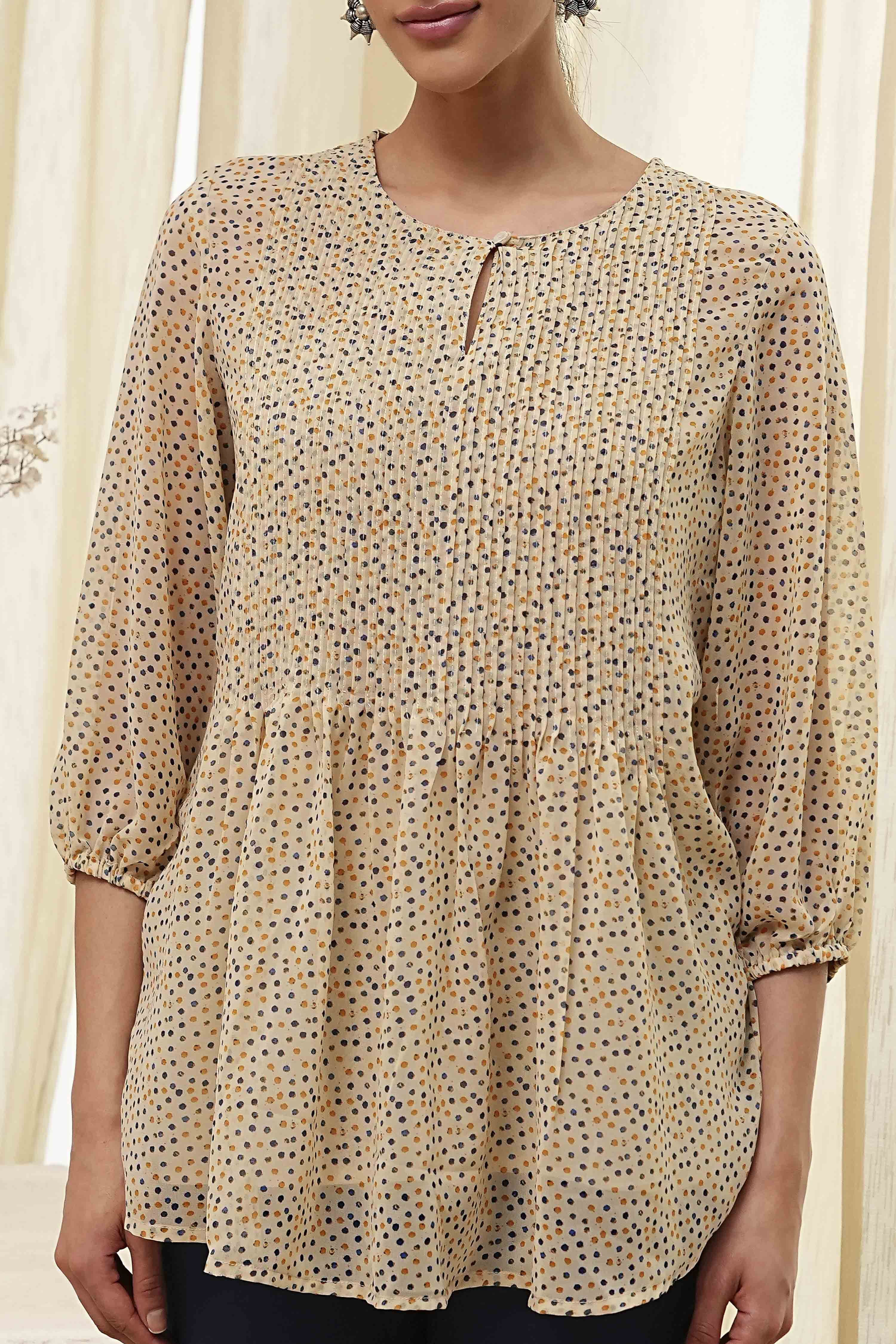 Beige Straight Kurta image number 1