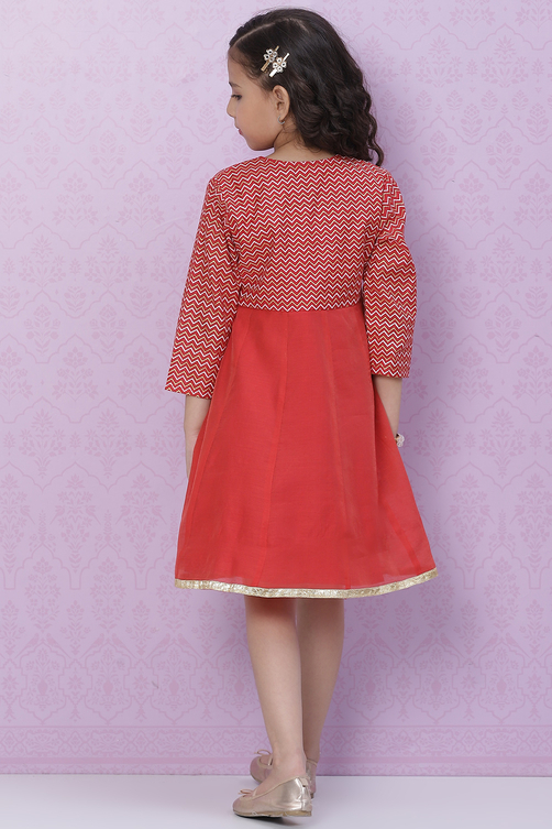 Pink Art Silk Short Kurti image number 4