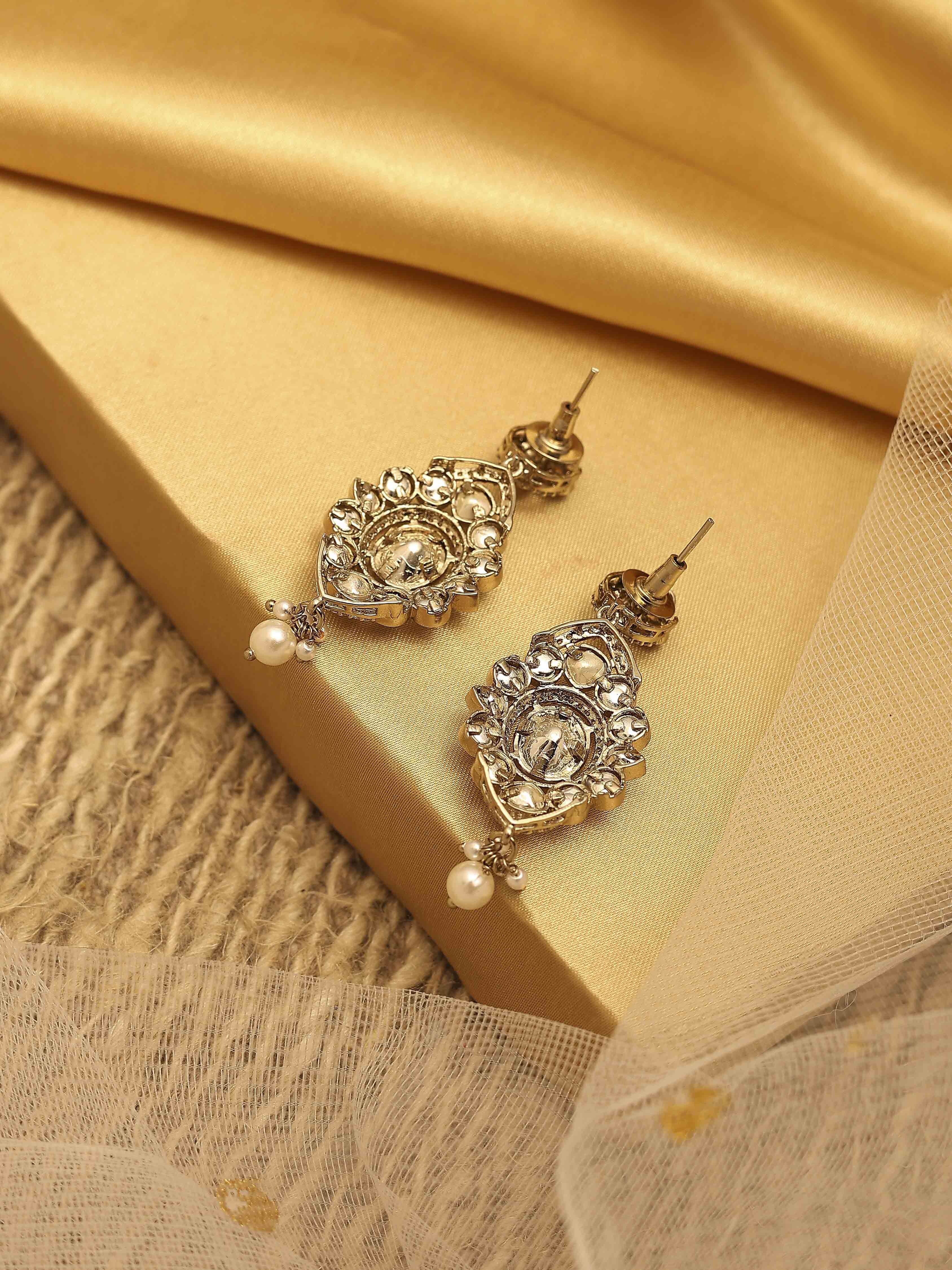 White Brass Drop & Danglers image number 2
