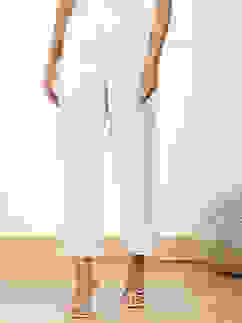 White Cotton Solid Pant image number 5