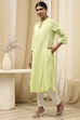 Burgundy Cotton Blend Solid Straight Kurta image number 2