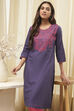 Green Cotton Straight Printed Kurta image number 6