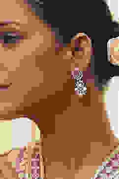 Light Pink Brass Danglers image number 1