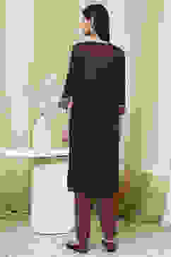 Brown Solid Gathered Straight Suit Set image number 4