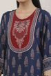 Blue Viscose Rayon Straight Kurta Pants Set image number 1