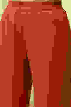 Red Chanderi Machine Embroidered Unstitched Suit Set image number 3