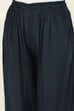 Indigo Silk Blend Printed  Embroidered Unstitched Suit Set image number 3