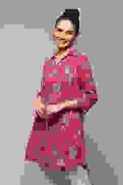 Pink LIVA Printed Top image number 2