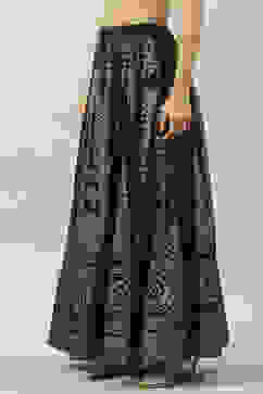 Black Art Silk Skirt image number 2