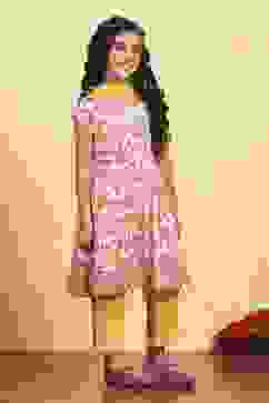 White Cotton Flared Printed Suit Set image number 5