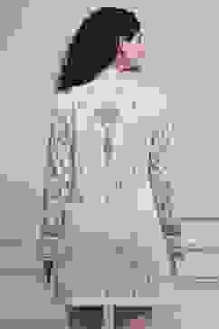 Ivory White Cotton Blend Regular Kurta image number 3