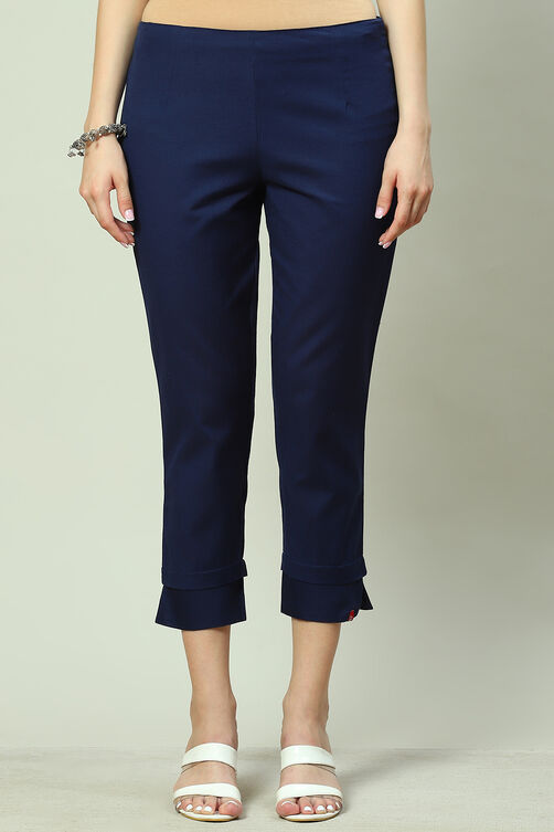 Grey Cotton Flax Pants image number 0