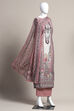 Grey Muslin Unstitched Suit Set image number 0