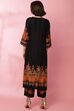 Black Straight LIVA Printed Kurta image number 5