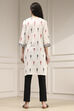Off-White Cotton Ikat Straight Kurta image number 3