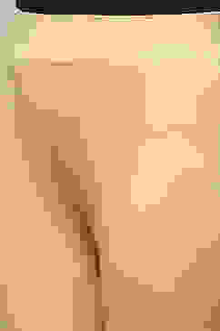 Beige Cotton Blend Solid Leggings image number 1