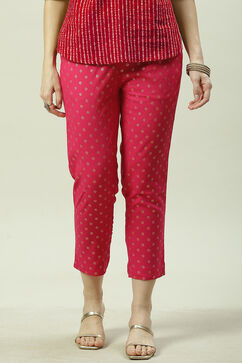 Fuschia Viscose Narrow Pant image number 2