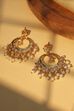 White Stone Embellished Earrings image number 0