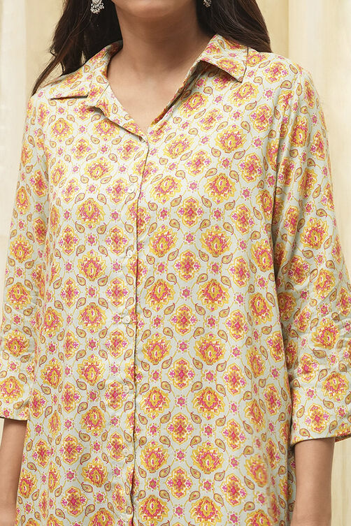 Powder Blue Rayon Printed 2 Piece Sleepwear Set image number 1