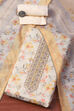 White Pink Chanderi Blend Unstitched Suit set image number 0