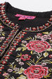 Red Art Silk Girls Flared Kurta Churidar Suit Set image number 1