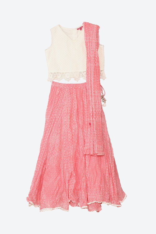 Pink Cotton Lehenga Set image number 0