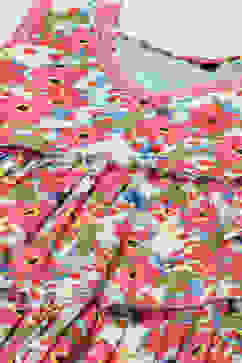 Blue Cotton Tiered Kurta Straight Palazzo Suit Set image number 1