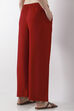 Blue Viscose Rayon Straight Palazzos image number 5