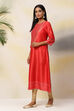 Red Anarkali Modal Printed Kurta image number 2
