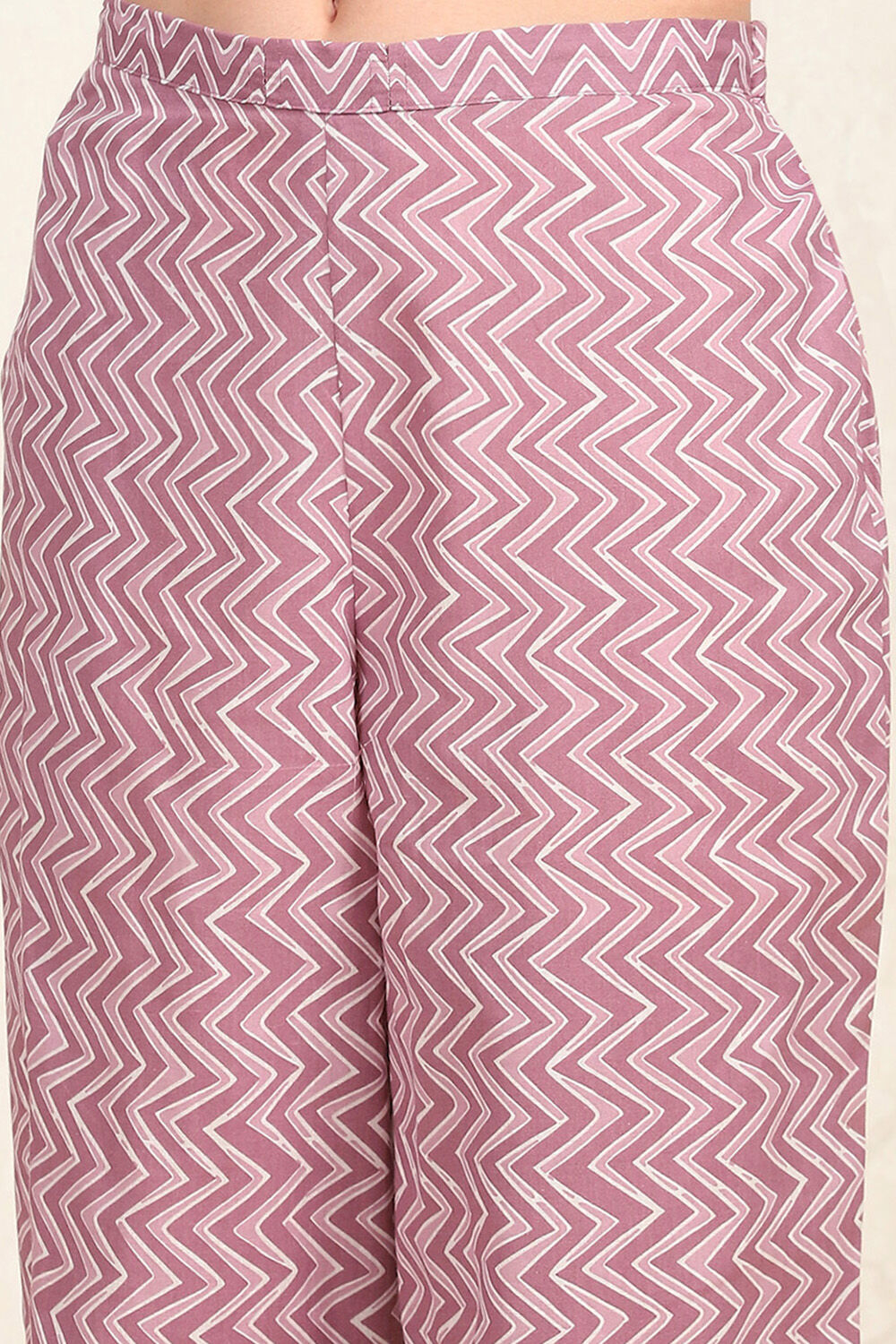 Purple Cotton Screen Printed Unstitched Suit Set image number 3