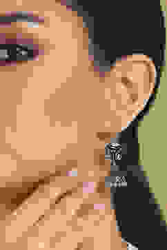 Purple Brass Jhumka image number 1