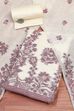 Blue Chanderi Printed Unstitched Suit Set image number 0