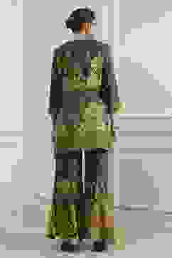 Green Printed Straight Sharara Suit Set image number 4