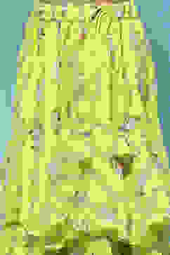 Lime Yellow Lehenga with Strappy Blouse & Cascade Dupatta image number 2