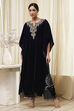 Blue Art Silk A-Line Kurta Palazzo Suit Set image number 7