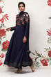Rohit Bal Off White Cotton Blend Anarkali Kurta Suit Set image number 5