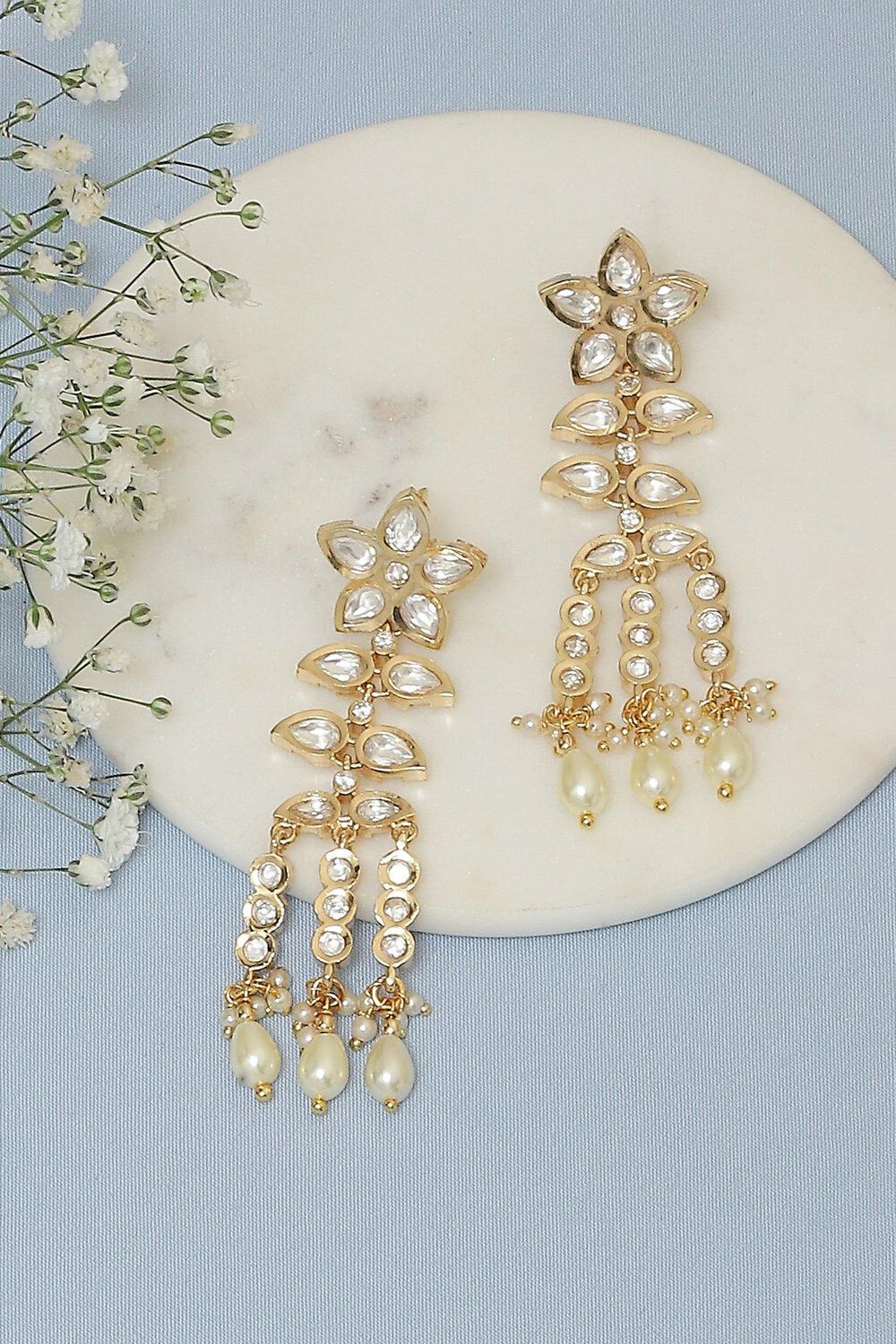 Gold Brass Earrings image number 0