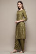 Light Pink Rayon Straight Kurta Palazzo 2 Piece Set image number 3