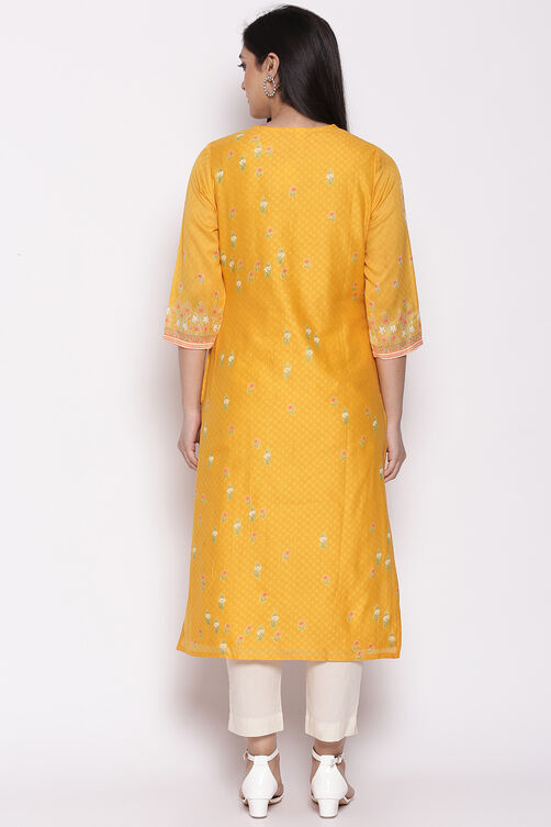 Pink Cotton Silk Yarndyed Kurti image number 4