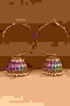 Champagne Alloy Jhumka image number 4