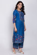 Red Cotton Straight Printed Kurta image number 3