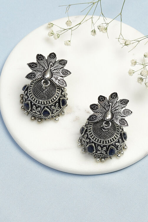 Silver Oxidised Jhumkas image number 0