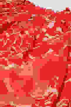 Coral Cotton Blend Tiered Dress image number 1