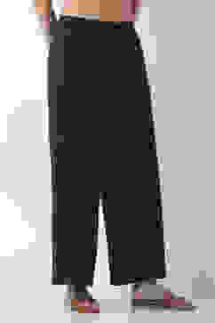 Navy Viscose Lycra Relaxed Palazzos image number 3